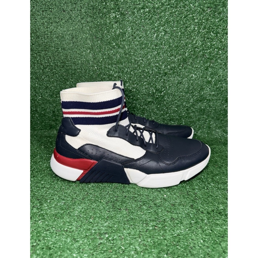Mark Nason Los Angeles Mens Size 10.5‎ Blue Leather Knit Shoes Comfort Sneakers